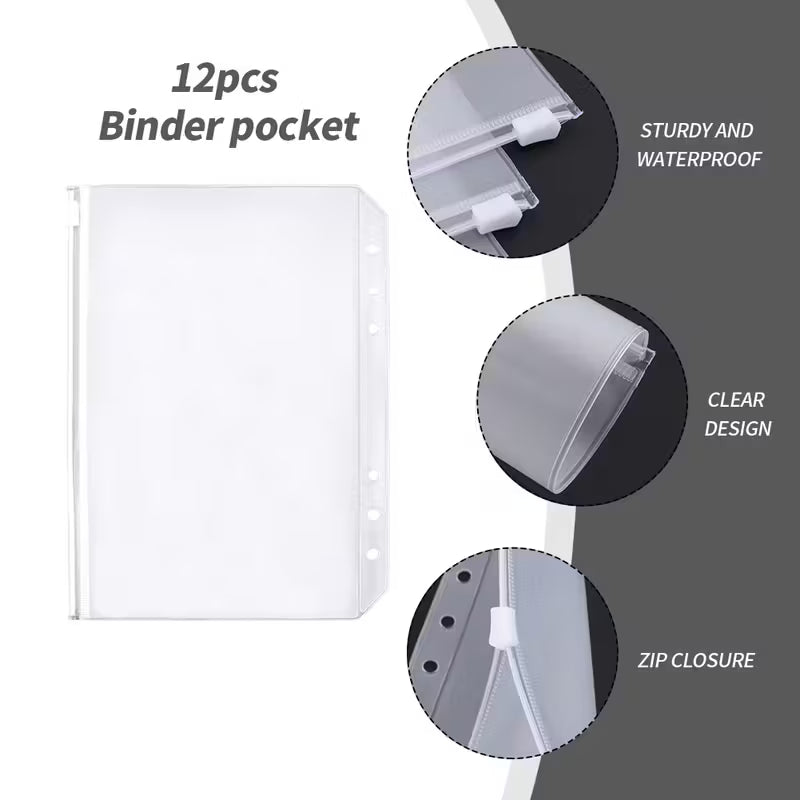 A5 Budget Binder - Rose Red/Deep Pink