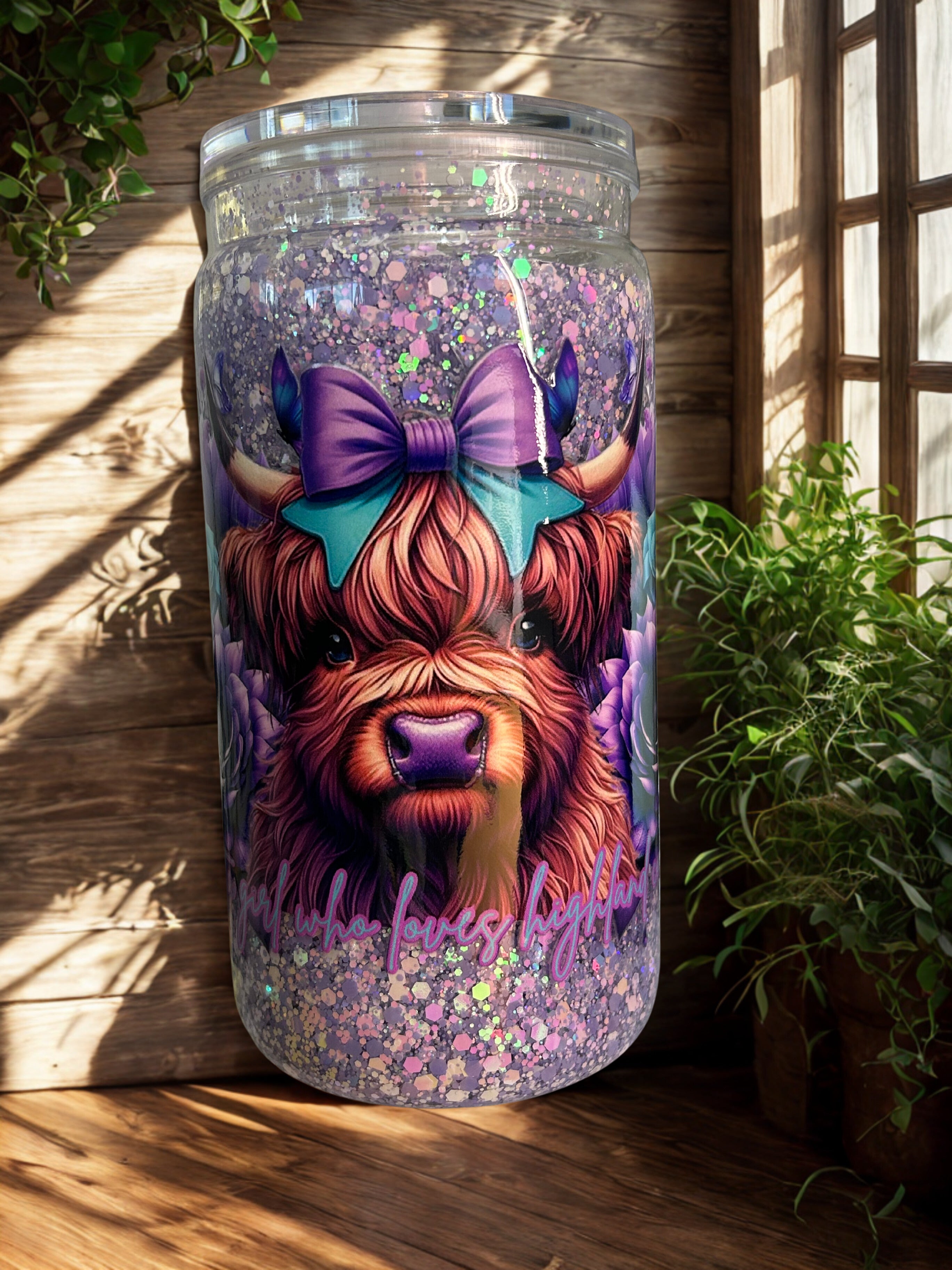 16oz Girl who Loves Highland Cows