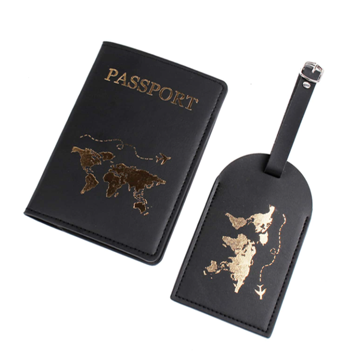 Passport Holder & Luggage Tag - Black