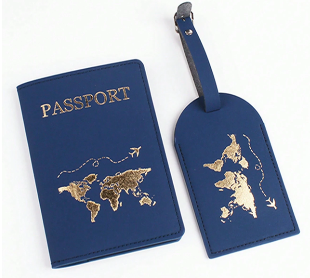 Passport Holder & Luggage Tag - Navy